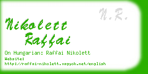nikolett raffai business card